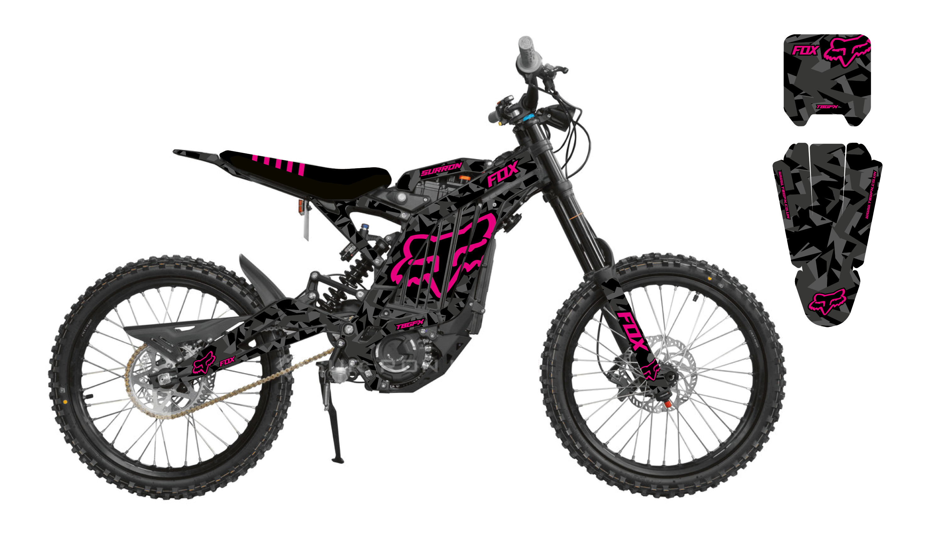 Surron 'URBAN CAMO' Pink Graphics Kit TB Graphics LTD