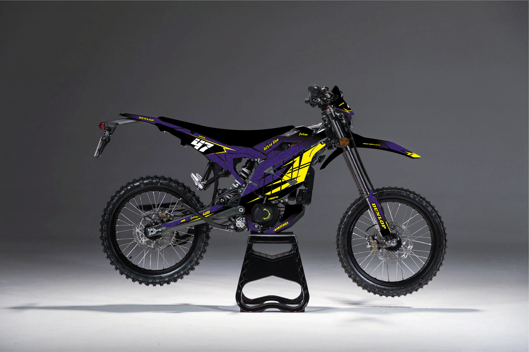 Surron Ultra Bee 'Race' Purple/Yellow Graphics Kit – TB Graphics LTD