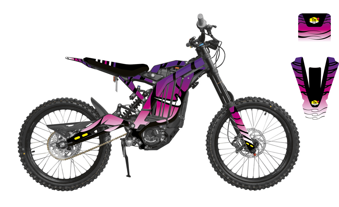 Surron Light Bee X Graphics Kit MONO COLOR ORANGE Stickers Color Change Laminated Decals Single Color Sur-ron Lightbee Lbx L1e Segway X260 - UK