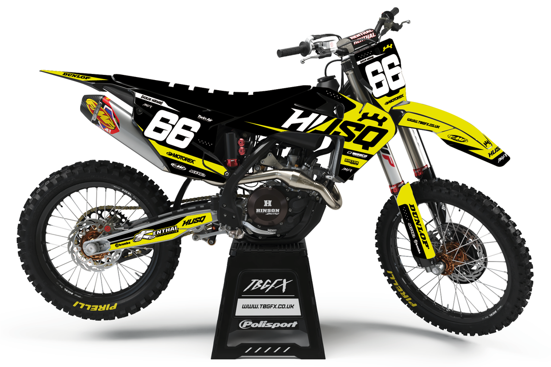 Husqvarna "SPLIT" YELLOW/BLACK Graphics KIT