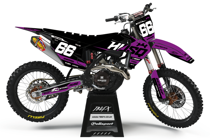Husqvarna "SPLIT" PURPLE/BLACK Graphics Kit