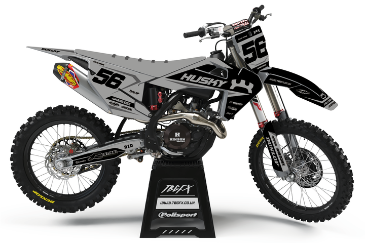Husqvarna "POWER" BLACK/NARDO Graphics Kit