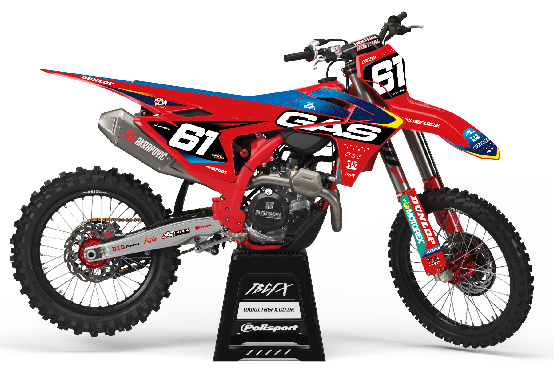 GasGas 'GP' RED/BLACK Graphics Kit – TB Graphics LTD