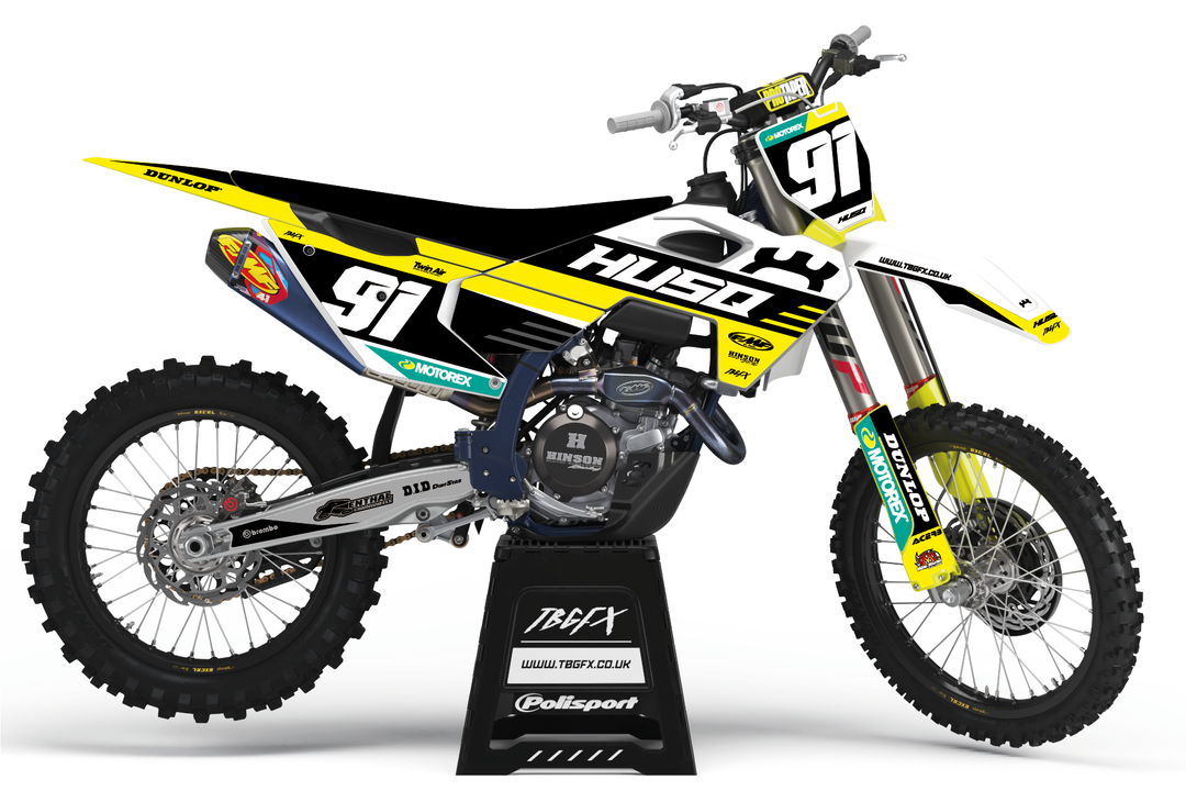 Husqvarna "PARALLEL" BLACK/YELLOW Graphics Kit