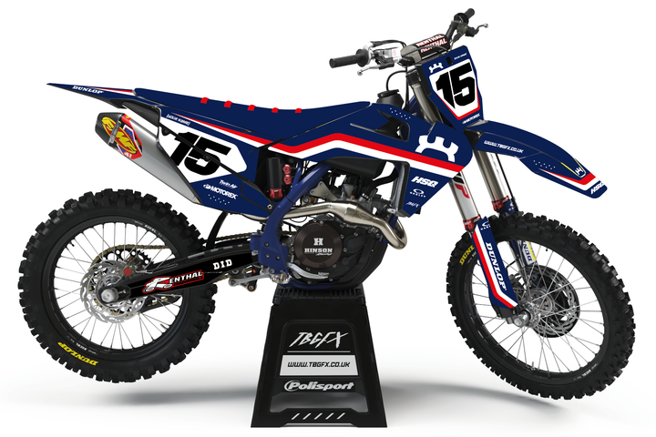 Husqvarna "HERITAGE" NAVY/RED Graphics Kit
