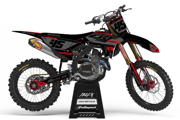 Honda "SWITCH-UP" BLACK/GREY  Graphics Kit