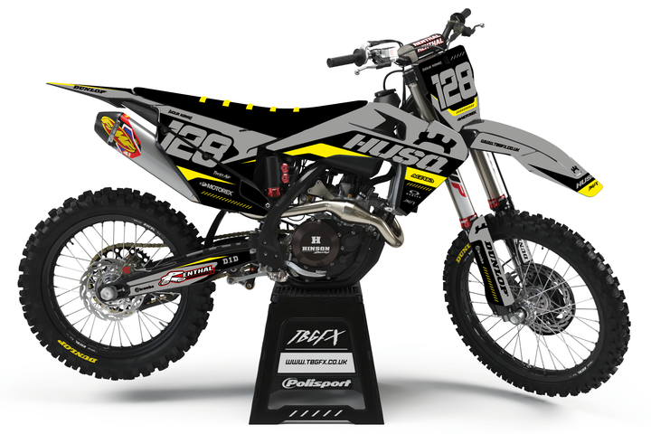 Husqvarna "CLUTCH" NARDO/YELLOW Graphics Kit