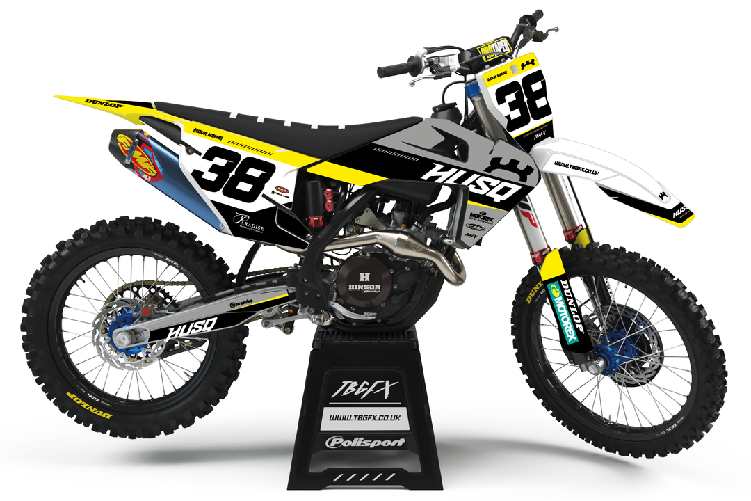 Husqvarna "MODIFIED" NARDO/YELLOW Graphics KIT