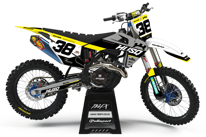 Husqvarna "MODIFIED" NARDO/YELLOW Graphics KIT