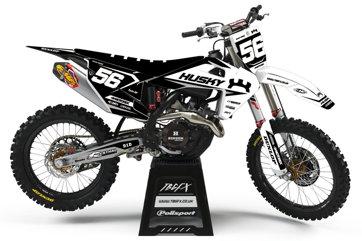 Husqvarna "POWER" WHITE/BLACK Graphics KIT