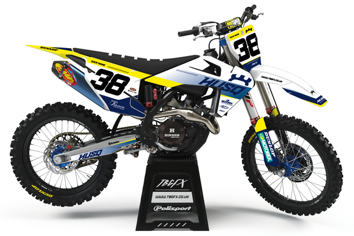 Husqvarna "MODIFIED" WHITE/YELLOW Graphics KIT