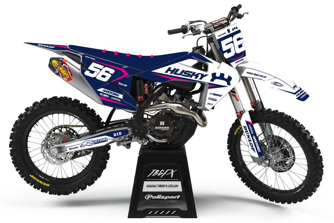 Husqvarna "POWER" NAVY/PINK Graphics KIT