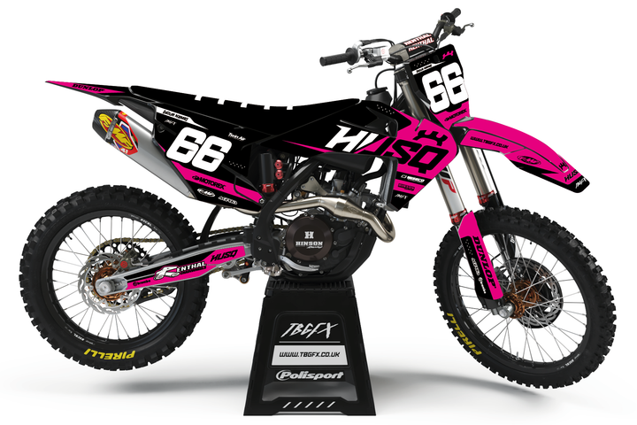 Husqvarna "SPLIT" PINK/BLACK Graphics Kit