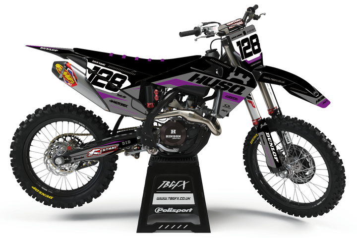 Husqvarna "CLUTCH" BLACK/PURPLE Graphics KIT