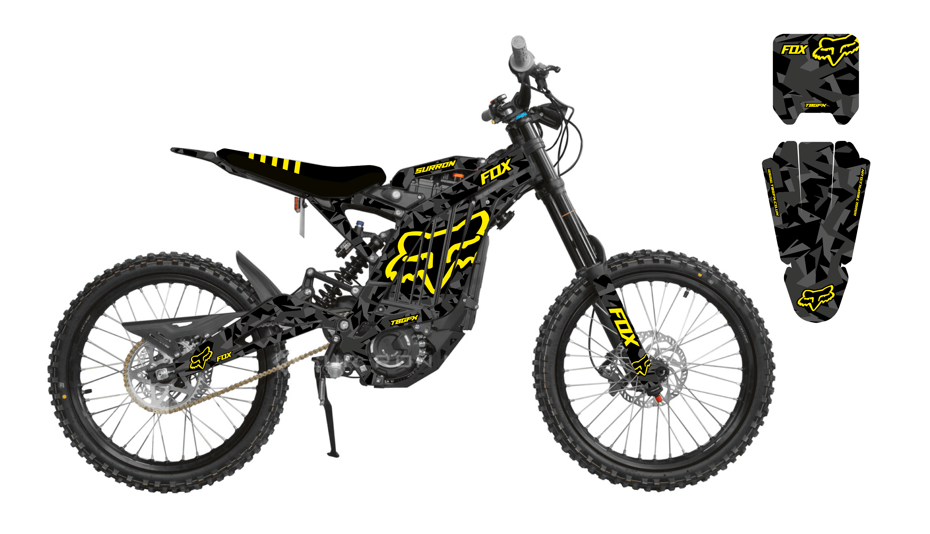 Surron 'URBAN CAMO' Yellow Graphics Kit – TB Graphics LTD