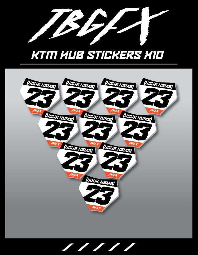 Ktm Hub Stickers Upper Fork Graphics – TB Graphics LTD