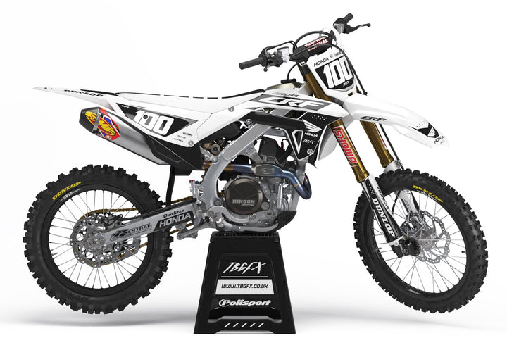 Honda "SCRUB" WHITE/BLACK Graphics Kit