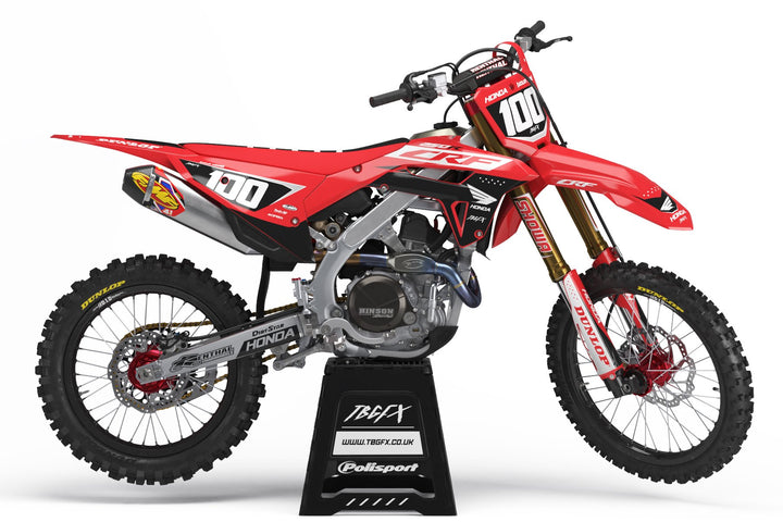 Honda "SCRUB" RED/BLACK Graphics Kit