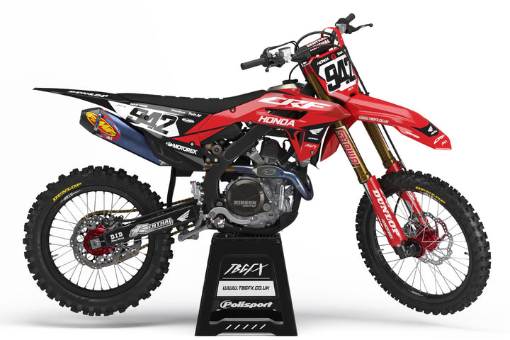 Honda "BATTLE" RED/BLACK Graphics Kit