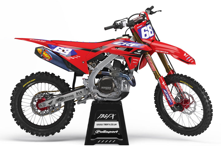 Honda "HOLESHOT" RED/BLACK Graphics Kit