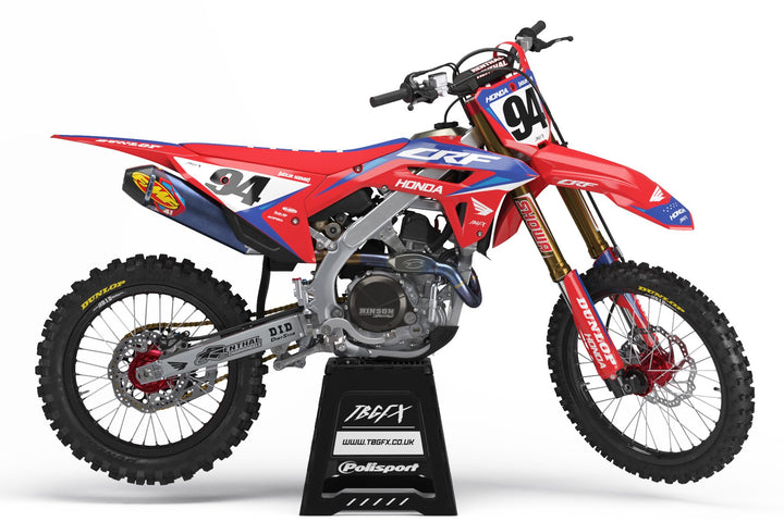 Honda "DYNAMIC" RED/BLUE Graphics Kit