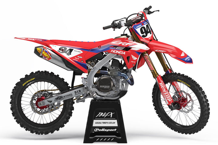 Honda "SHOCK" RED/BLUE Graphics Kit