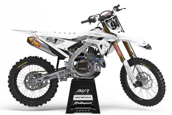Honda "SHOCK" WHITE/GREY Graphics Kit