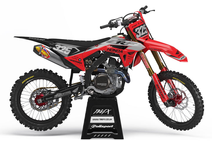 Honda "REV" RED/BLACK Graphics Kit