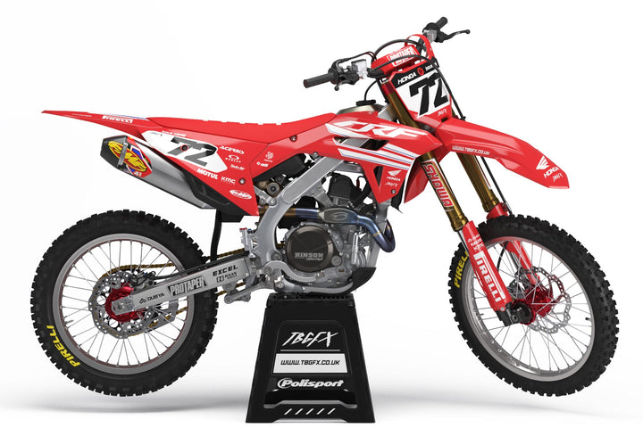 Honda "SCHOCK" RED Graphics Kit
