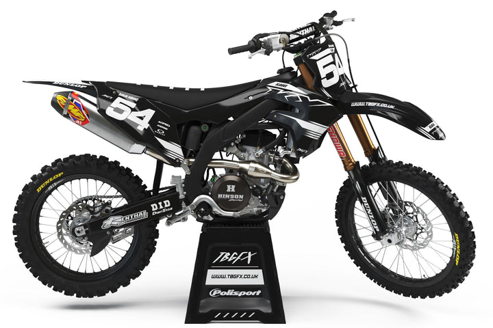 Kawasaki "CORRUPT" BLACK/WHITE Graphics Kit