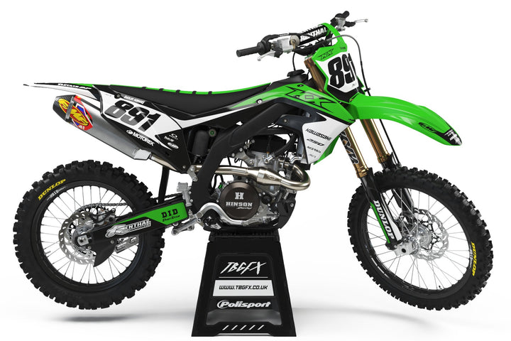 Kawasaki "COBRA" GREEN/BLACK Graphics Kit