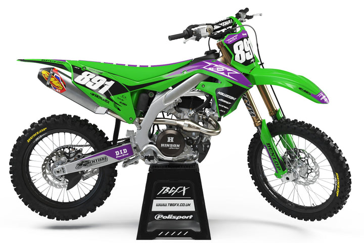 Kawasaki "COBRA" GREEN/PURPLE Graphics Kit