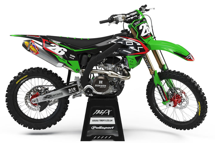 Kawasaki "PODIUM" GREEN/RED Graphics Kit