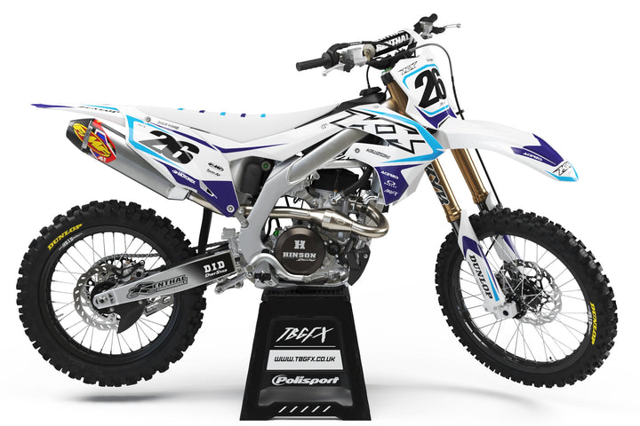 Kawasaki "PODIUM" WHITE/BLUE Graphics Kit