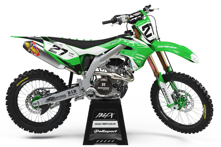 Kawasaki "DIVIDE" GREEN/WHITE Graphics Kit
