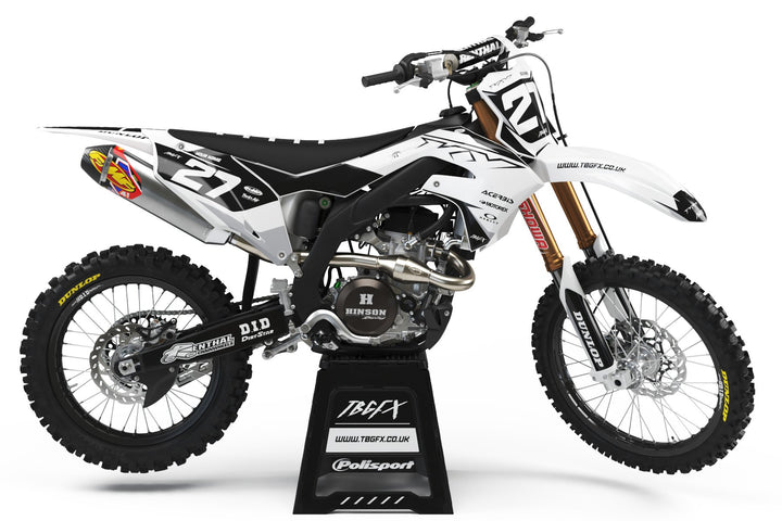 Kawasaki "DIVIDE" WHITE/BLACK Graphics Kit