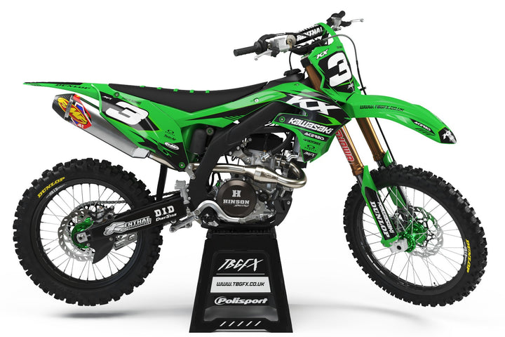 Kawasaki "TAPER" GREEN/BLACK Graphics Kit