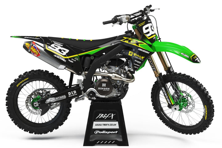 Kawasaki "BUD" GREEN/BLACK Graphics Kit
