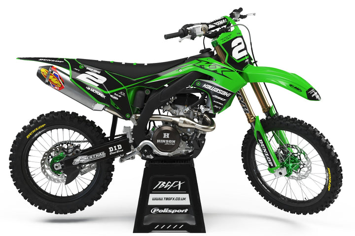 Kawasaki "MCGRATH" GREEN/BLACK Graphics Kit