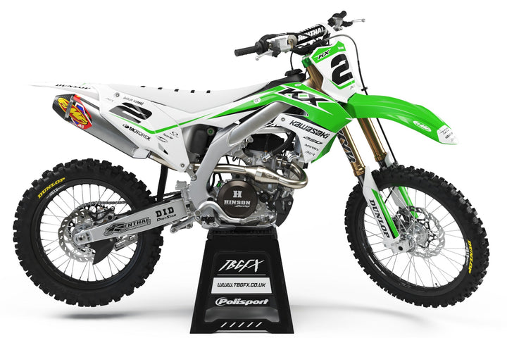 Kawasaki "MCGRATH" GREEN/WHITE Graphics Kit
