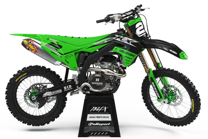 Kawasaki "MCGRATH" BLACK/GREEN Graphics Kit