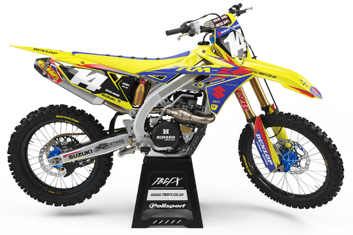 Suzuki "FACTORY 22" YELLOW/BLUE Graphics Kit