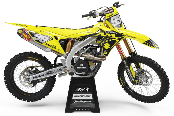 Suzuki "KICK START" YELLOW/BLACK Graphics Kit