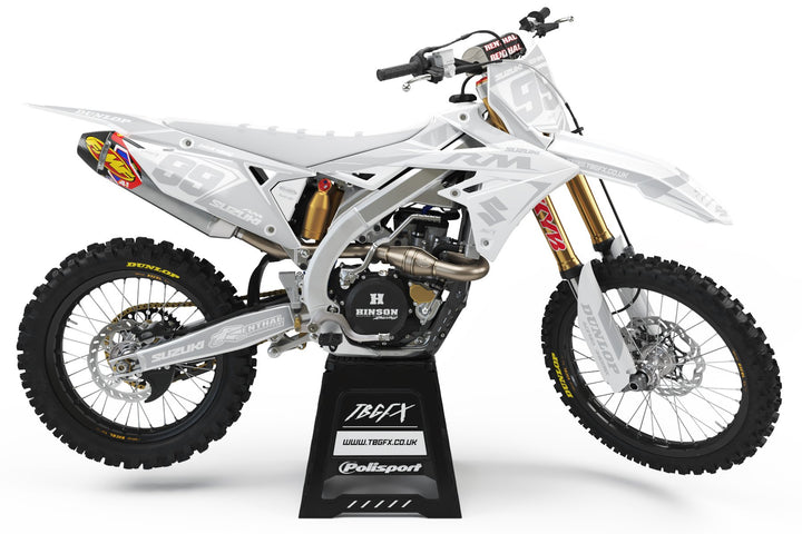 Suzuki "KICK START" WHITE/GREY Graphics Kit