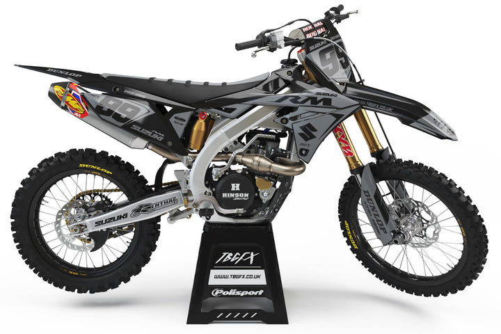 Suzuki "KICK START" BLACK/GREY Graphics Kit