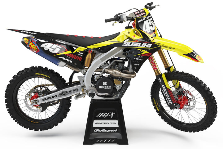 Suzuki "HEAT" YELLOW/RED Graphics Kit