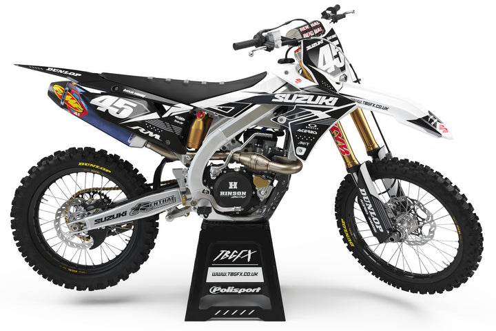 Suzuki "HEAT" WHITE/BLACK Graphics Kit