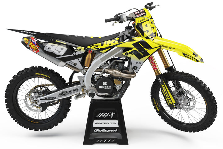 Suzuki "FADED" YELLOW/GREY Graphics Kit