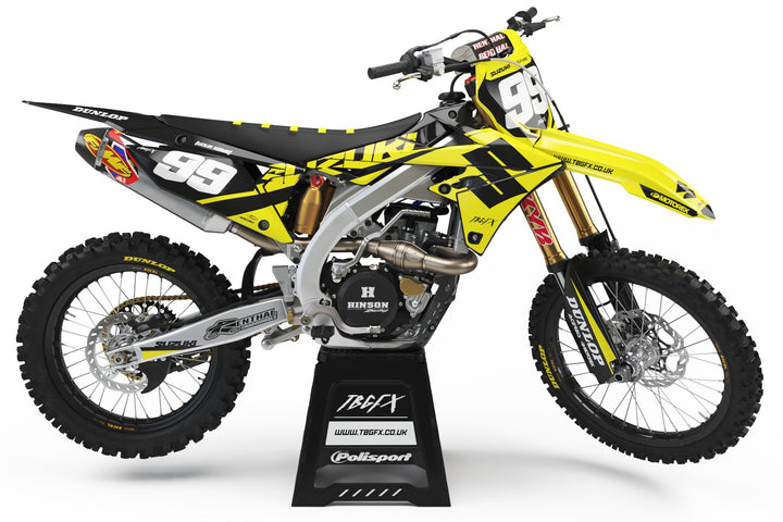 Suzuki "FADED" YELLOW Graphics Kit