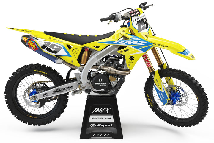 Suzuki "RIPPER" YELLOW/BLUE Graphics Kit